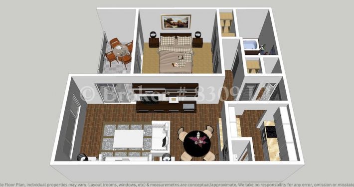 One Bed Apartment (Fletcher) - 4 One Bed Apartment (Fletcher) - 4