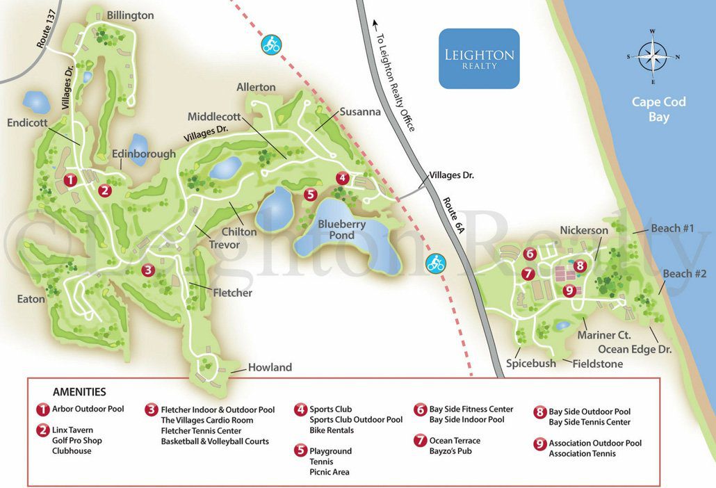 Resort Map - Ocean Edge Brewster Cape Cod